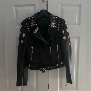 Studded Black Leather Jacket